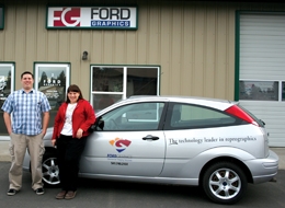 med_Bryan_Rossiter_and_Jennifer_Fishback_outside_Ford_Graphics_copy1