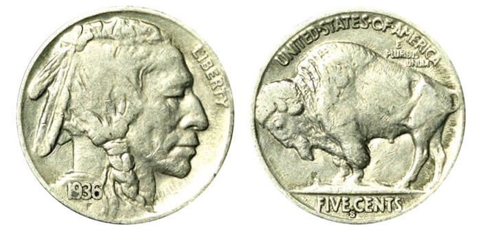 1936  Buffalo Nickel