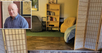 Treatments at Bend Community Healing are delivered to as many as six people at a time in a shared, open room (Inset) Mark Montgomery, an acupuncturist for 30+ years, was an early adopter of the community healing movement | Photos by Andrea Hine